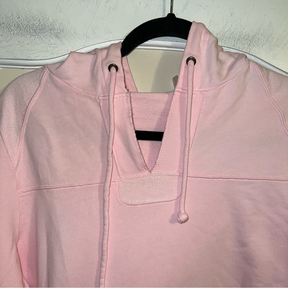 NWT LoveShackFancy Kirby Pink Opal Hoodie with Contrast Elbow Details - Picture 7 of 12